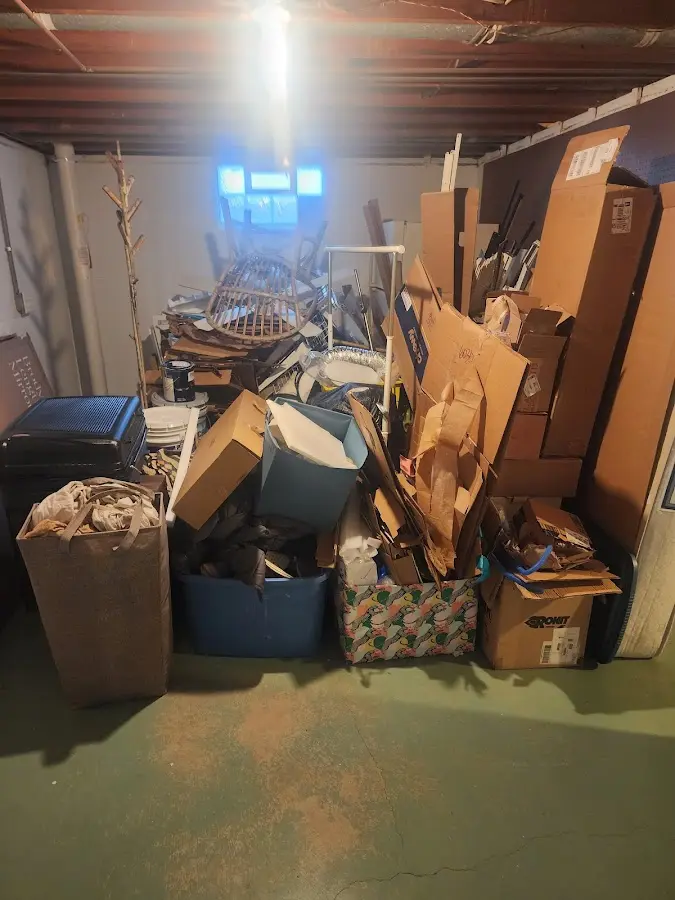 Roll-off dumpster container at job site for Roll Off Dumpster Rental in Palermo